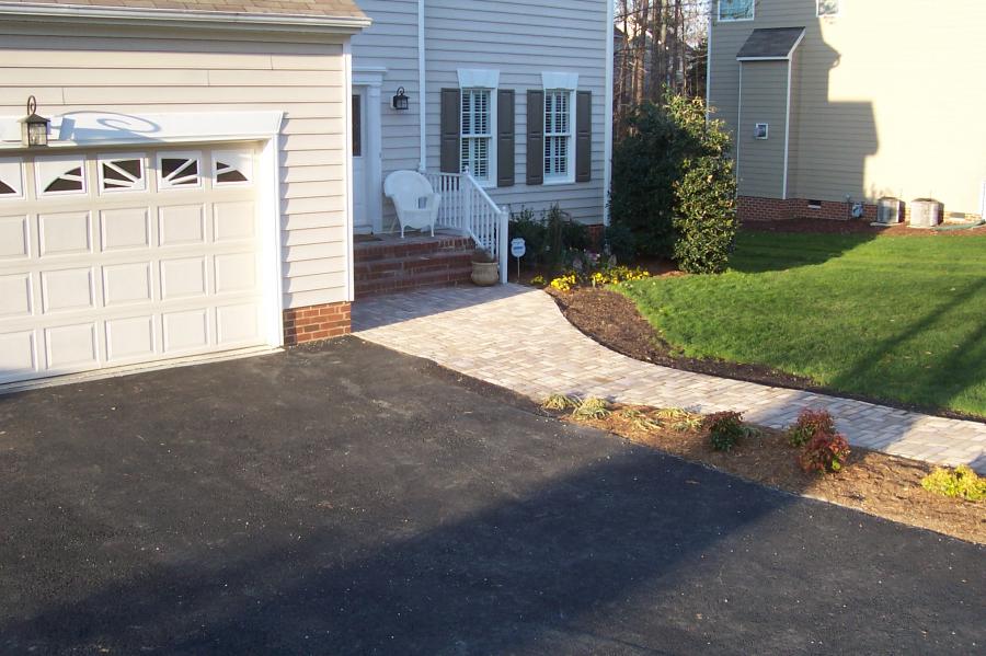 Driveway and sidewalk