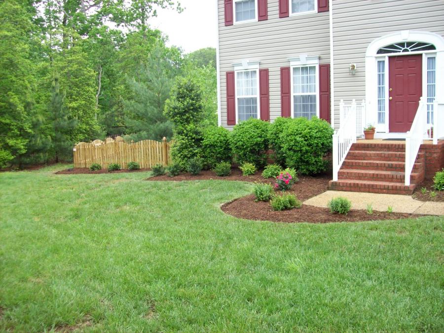 Front steps and sidewalk