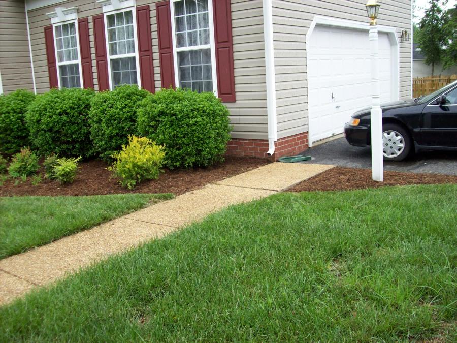 Sidewalk to garage