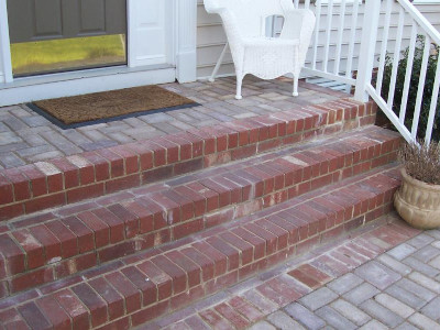 brick stairs entryway