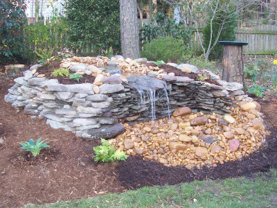 landscaped water features